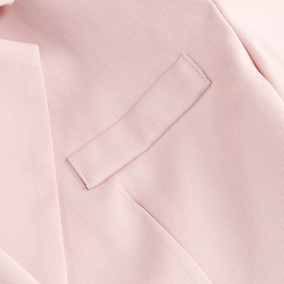 Long Sleeve Feather Two Piece Dress Pink HV1261