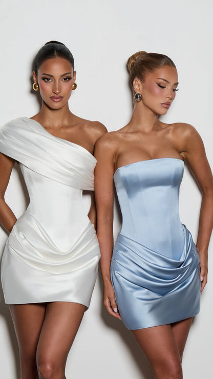 Draped Bardot Corset Dress HV3206