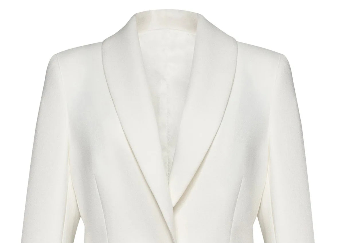 Long Sleeve Pleated Ruffle Blazer