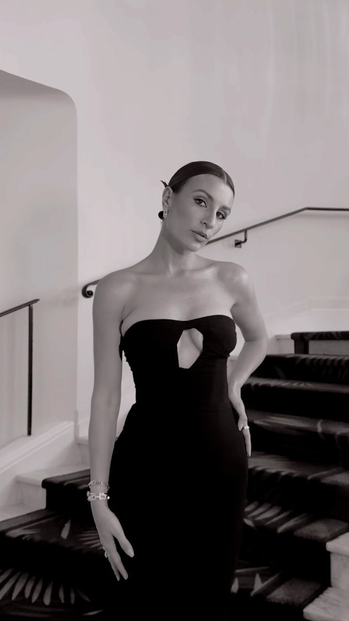 Strapless Mermaid Maxi Dress Black HV2078