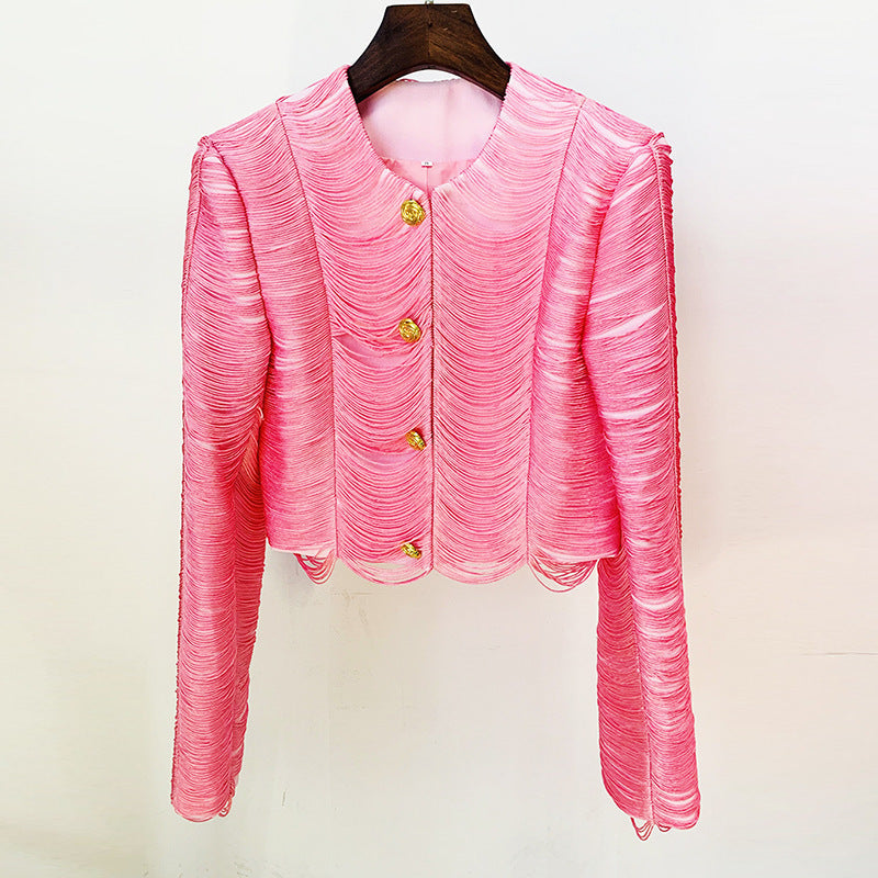 Long Sleeve Suit Hot Pink HV2889