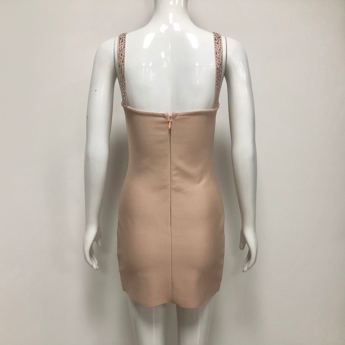 Crystal Bow Detail Dress Nude HV2765