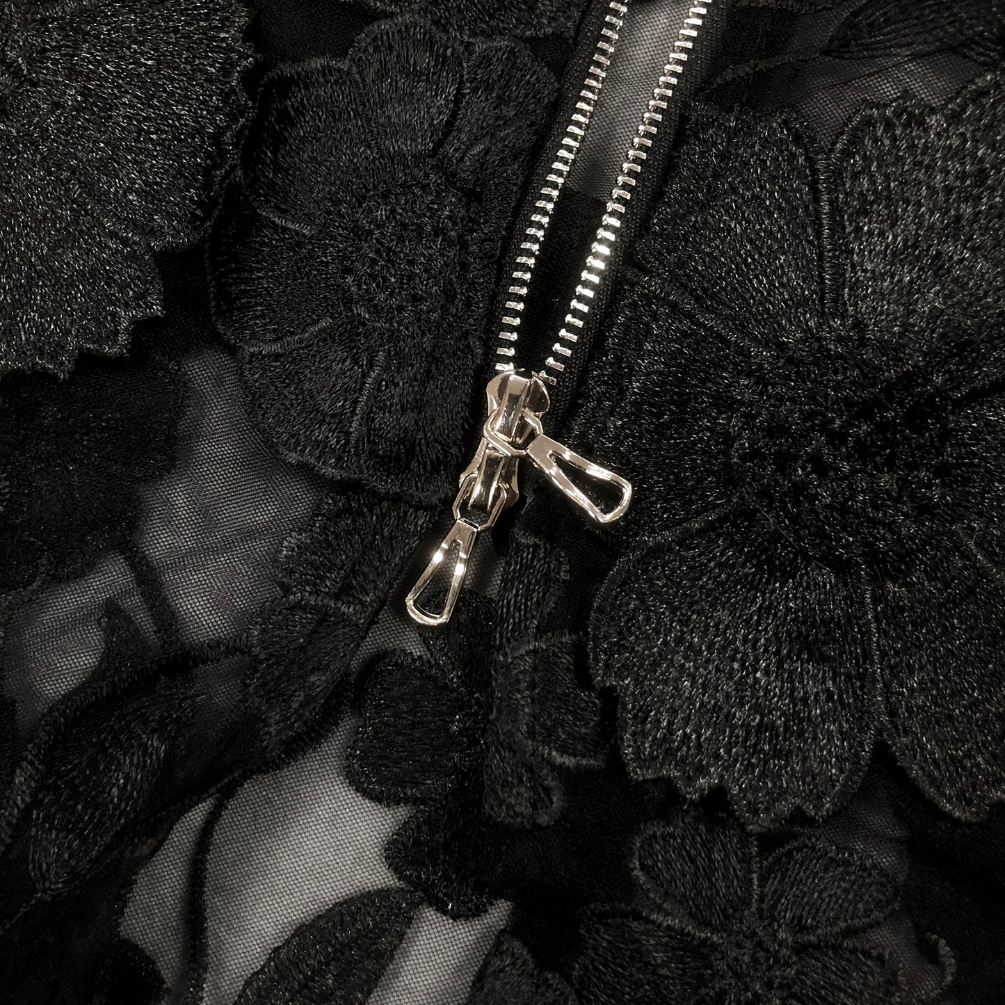 Strapless Floral Embroidered Maxi Dress Black HV2101