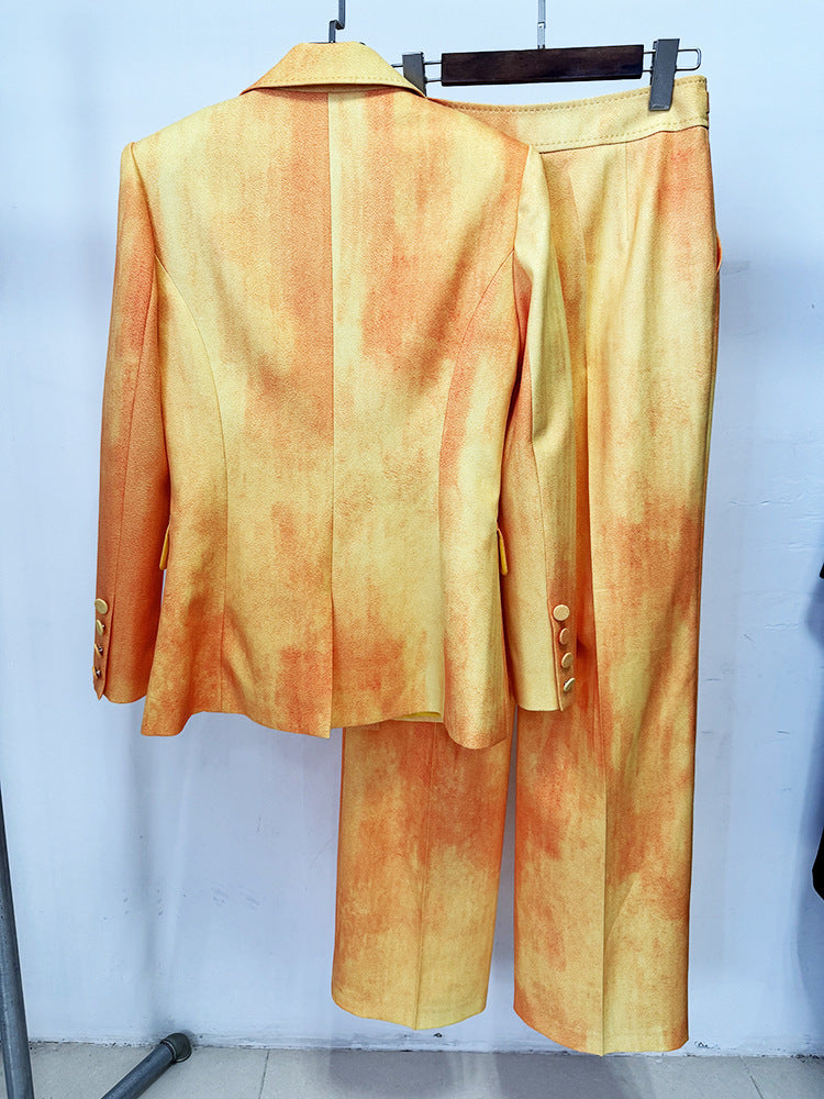 Long Sleeve Suit Orange HV2803