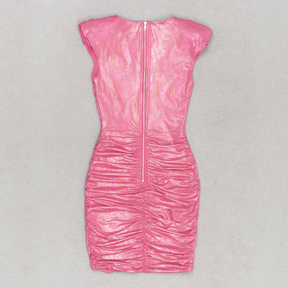 Draped Dress Hot Pink HV9375