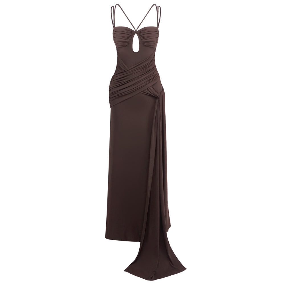 Draped Maxi Dress Brown HV2647