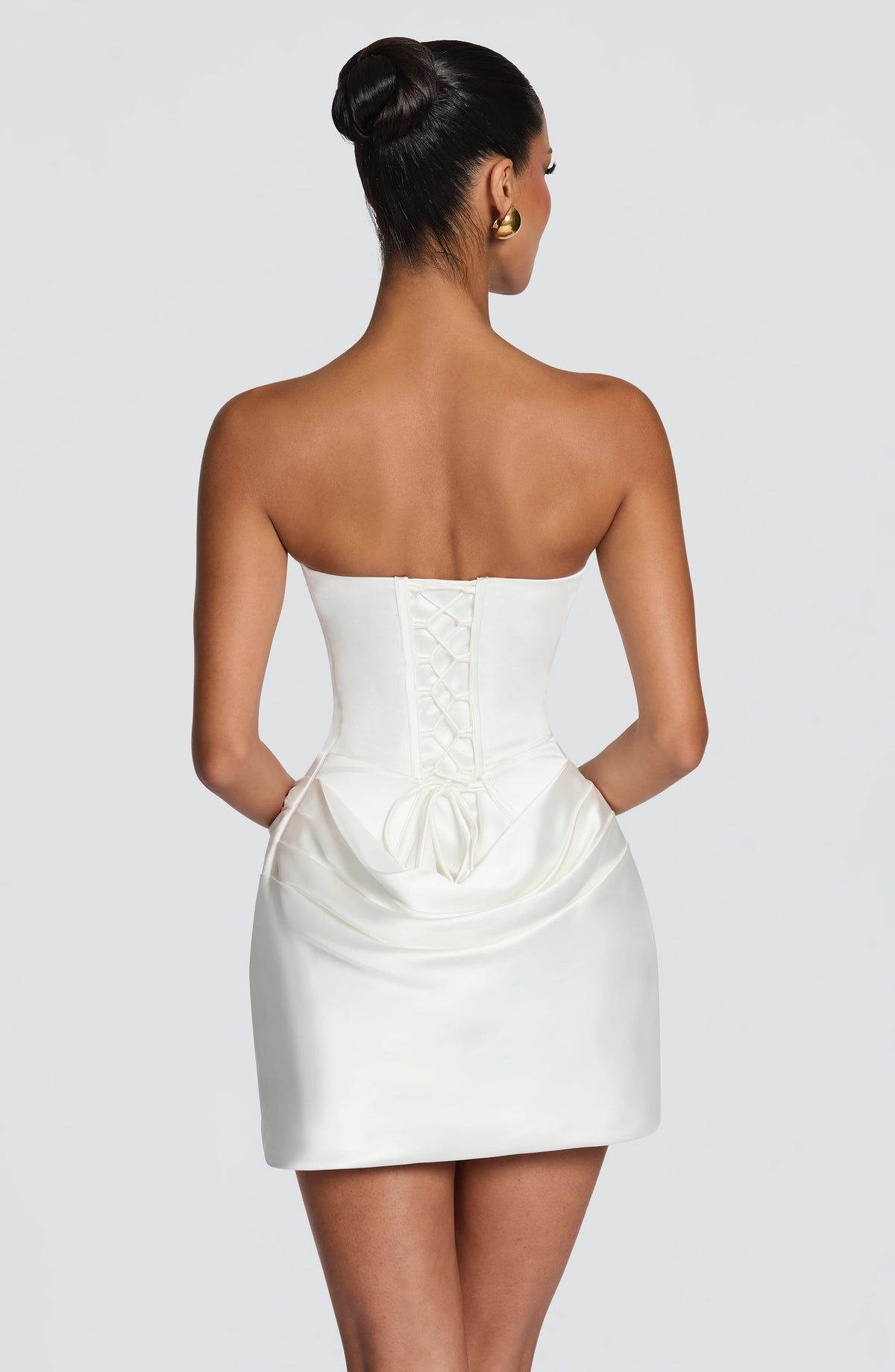 Draped Bardot Corset Dress HV3206