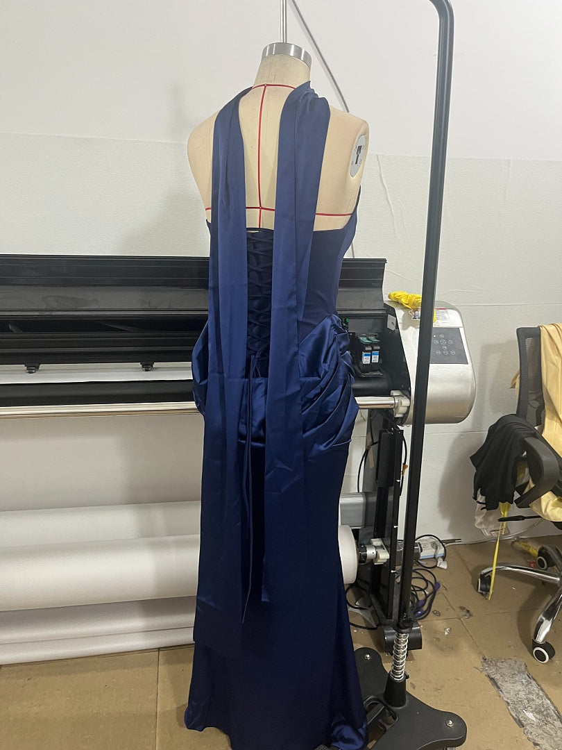 Strapless Draped Corset Maxi Dress HV3156