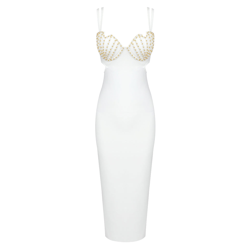 Embellished Bustier Midi Dress HV9405