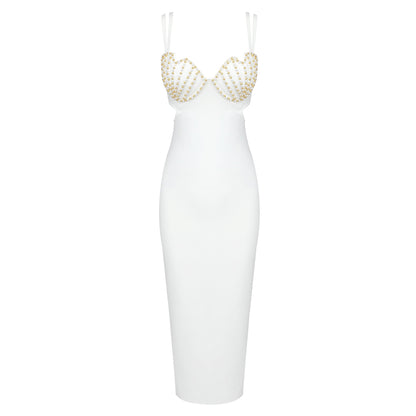 Embellished Bustier Midi Dress HV9405