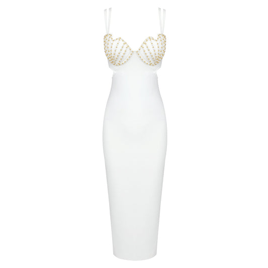 Embellished Bustier Midi Dress HV9405