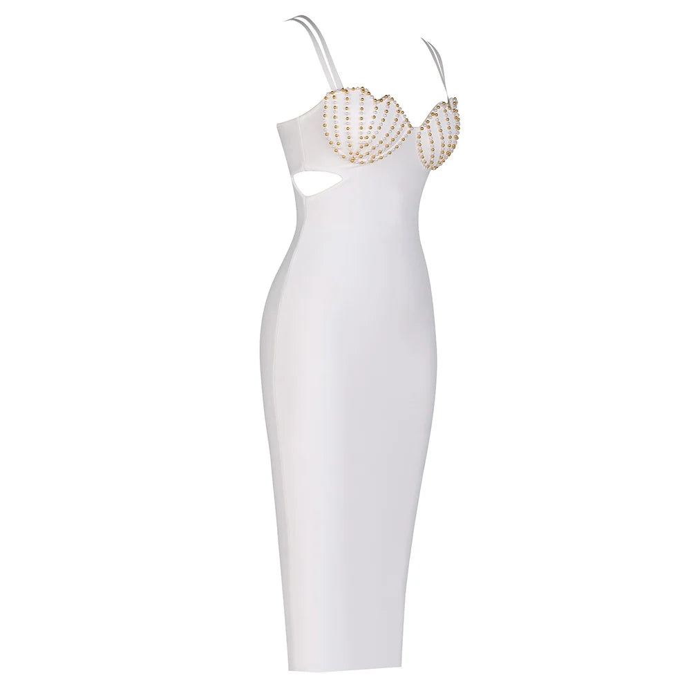 Embellished Bustier Midi Dress HV9405