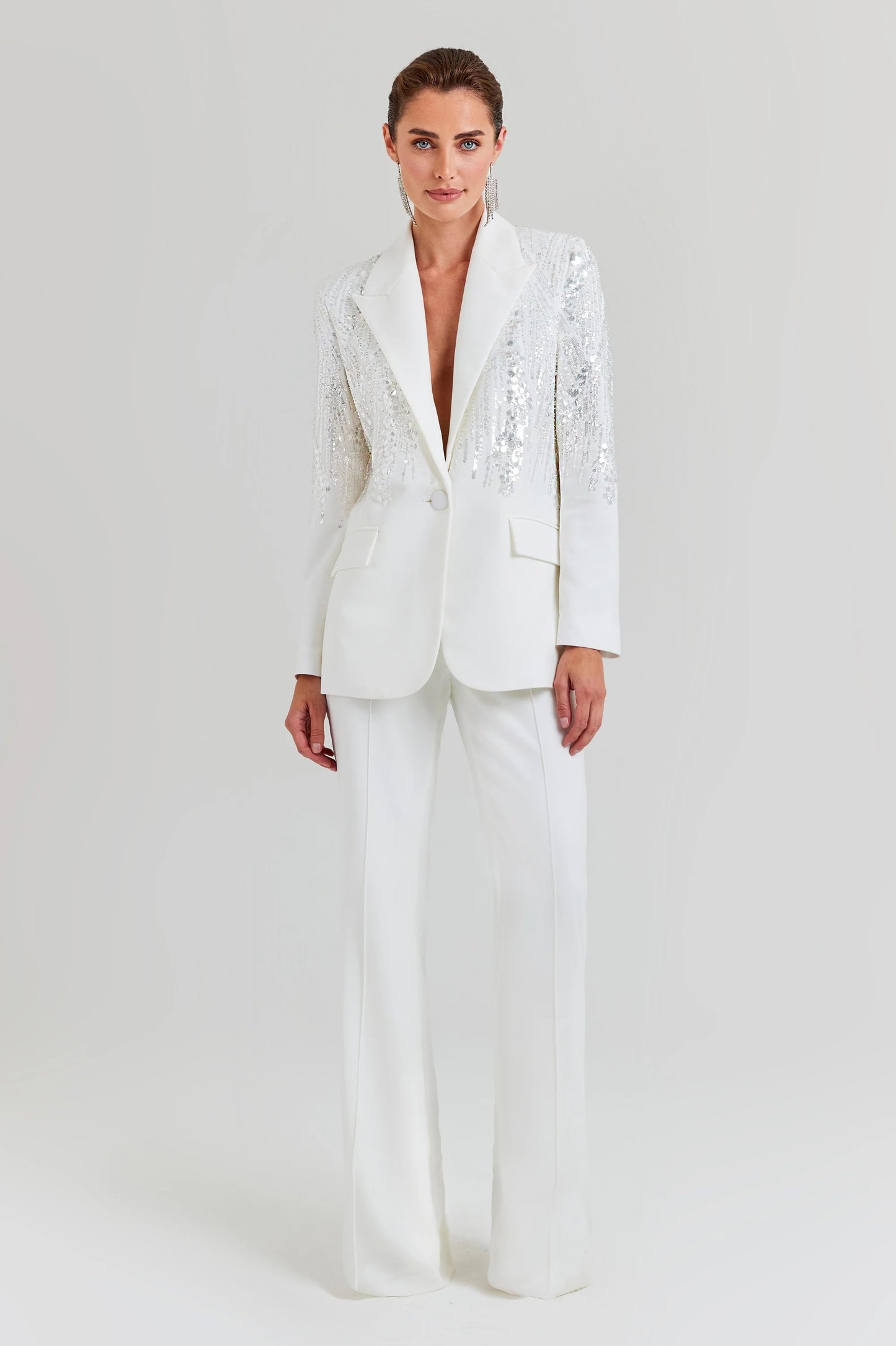 Sequin Suit White HV1088