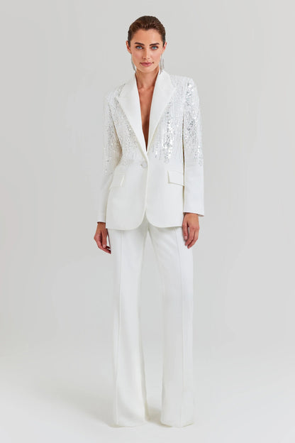 Sequin Suit White HV1088