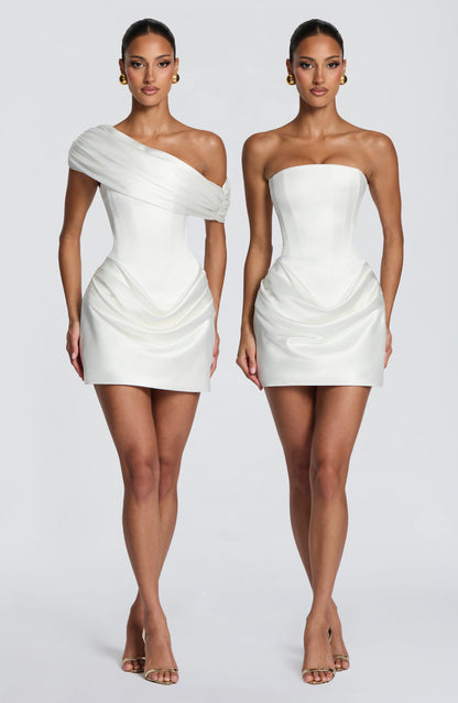 Draped Bardot Corset Dress HV3206