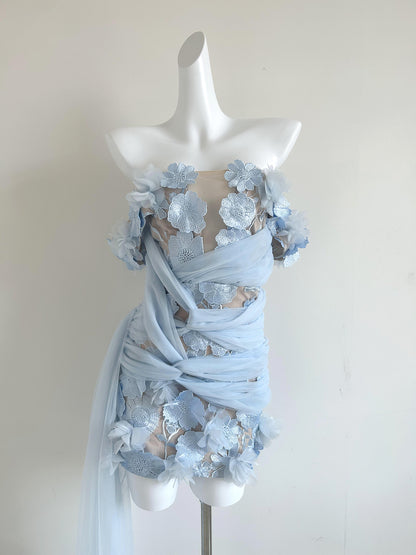 Floral Bardot Dress HV11436