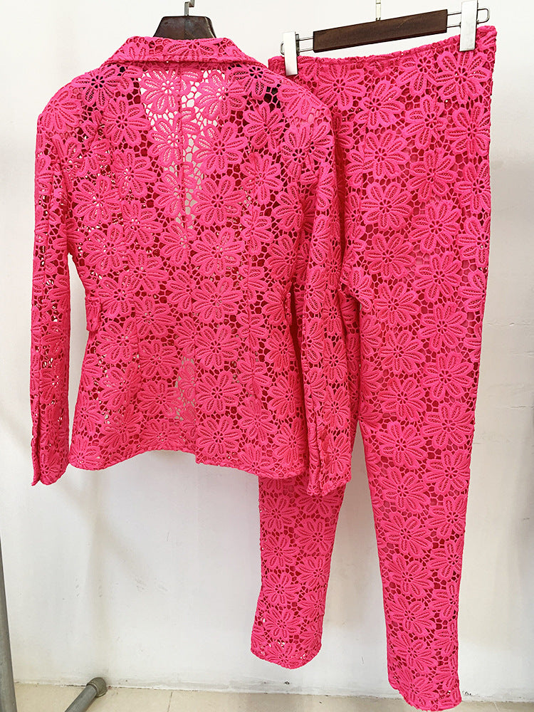 Floral Crochet Suit HV2890