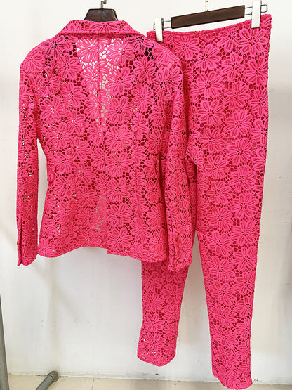 Floral Crochet Suit HV2890