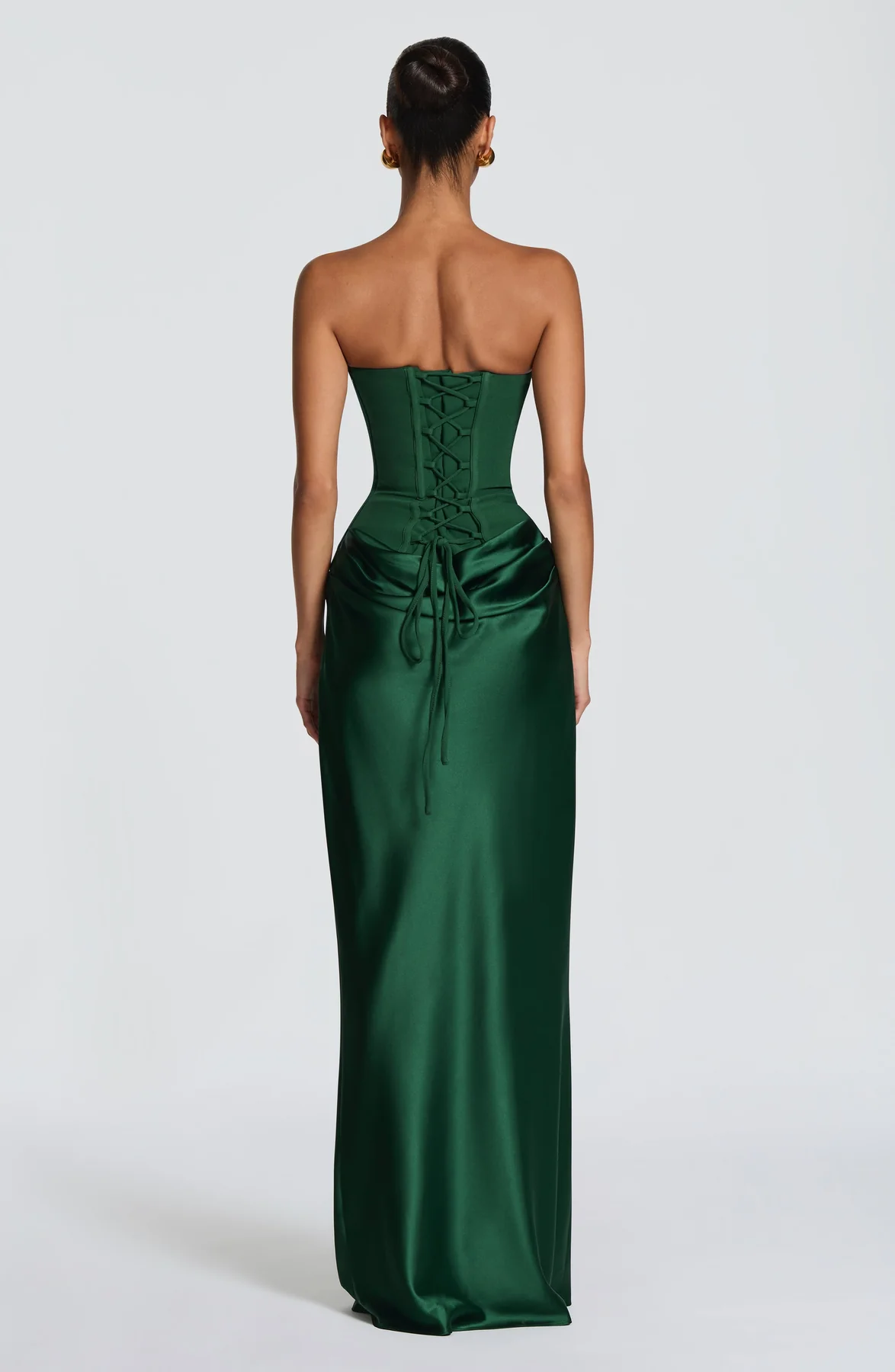 Strapless Draped Corset Maxi Dress HV3156