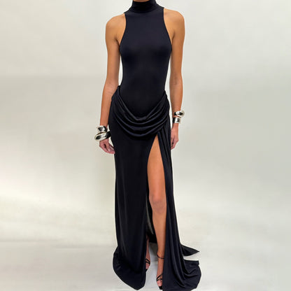 Draped Detail Maxi Dress White HV2650