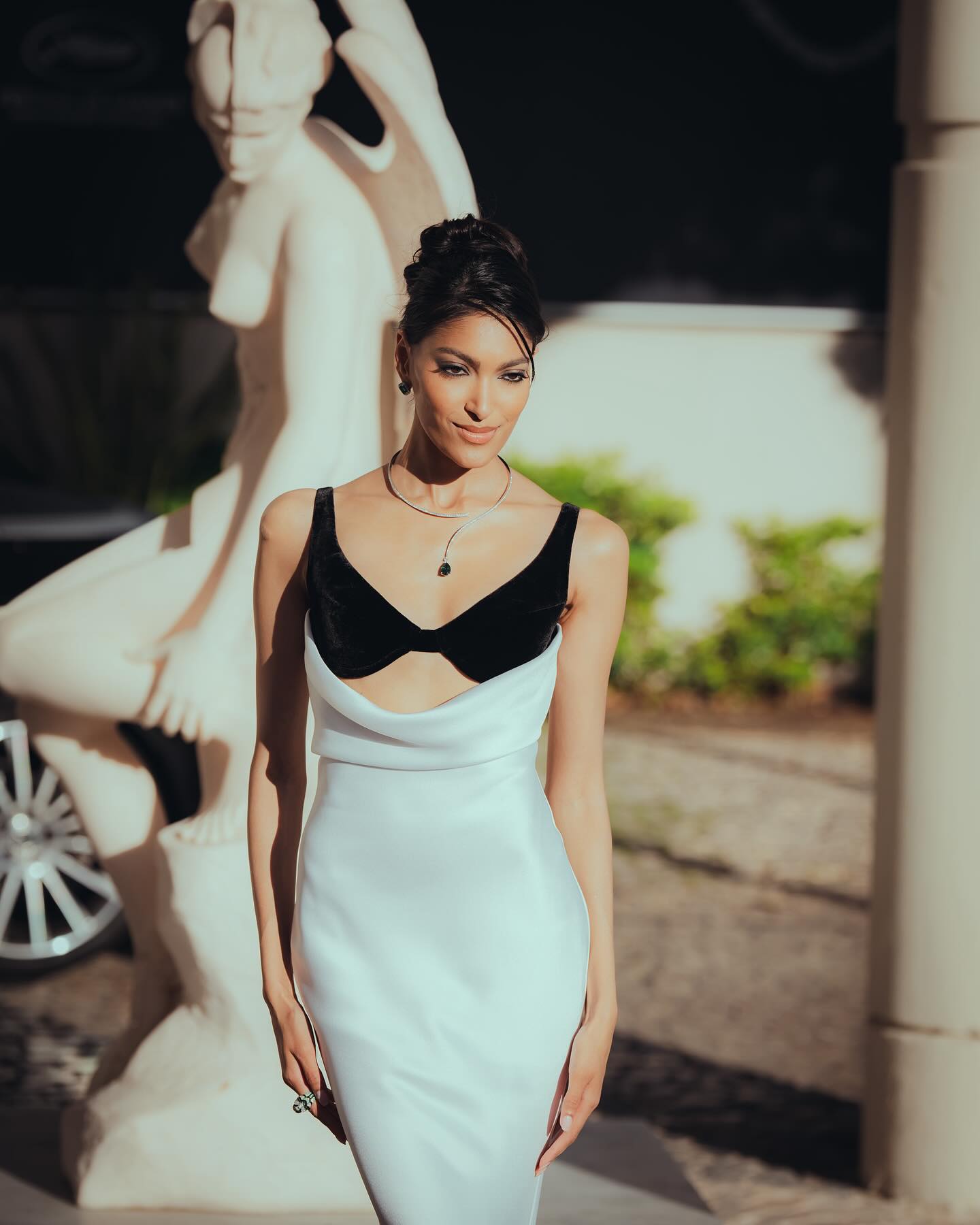 Velvet Bustier Maxi Dress  HV1895