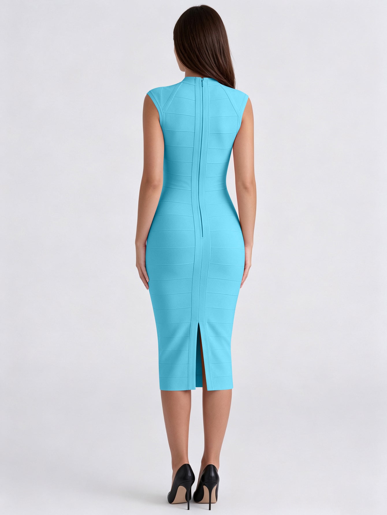 Sweetheart Neckline Midi Dress HV3164