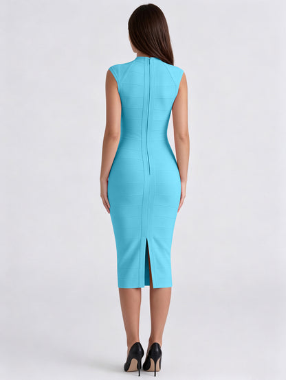 Sweetheart Neckline Midi Dress HV3164