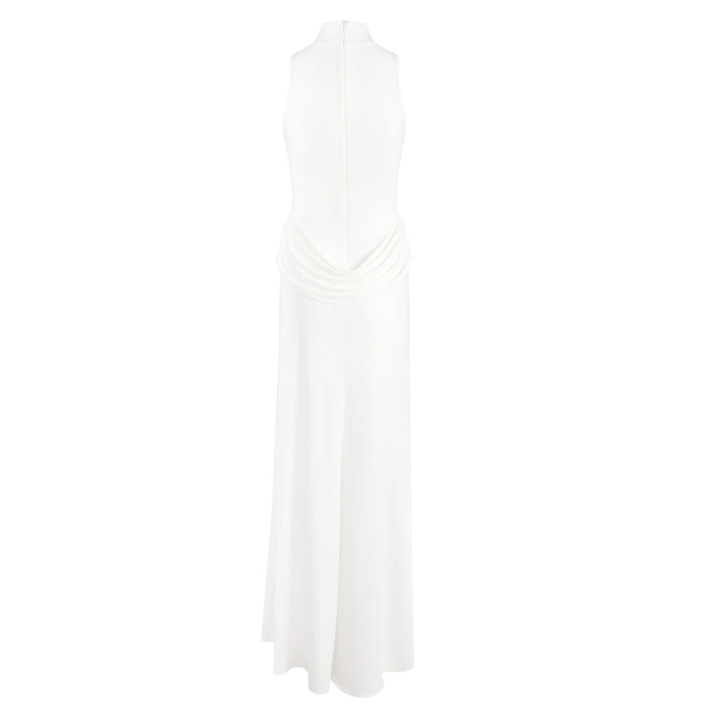 Draped Detail Maxi Dress White HV2650