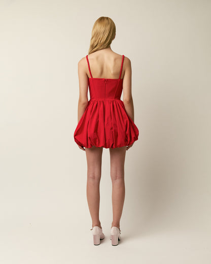 Floral Bubble Dress Red HV3075