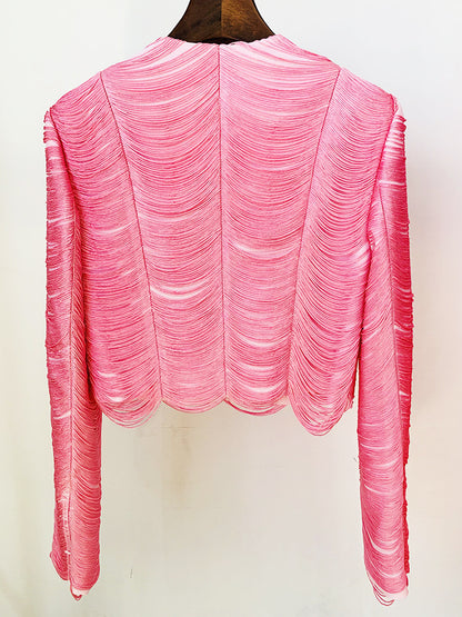 Long Sleeve Suit Hot Pink HV2889