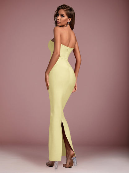 Strapless Bustier Maxi Dress HV3123
