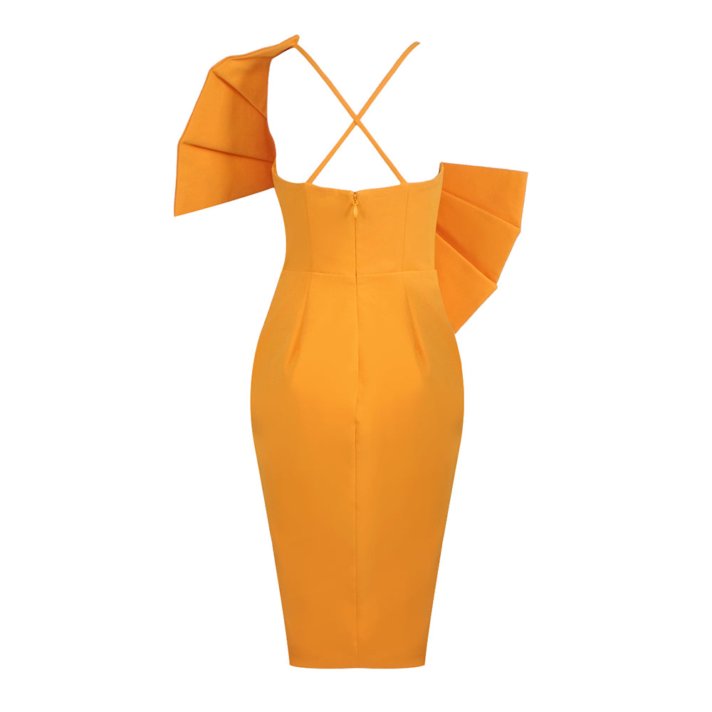 Bow Detail Midi Dress Amber HV0007