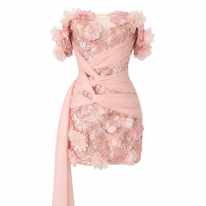 Floral Bardot Dress HV11436