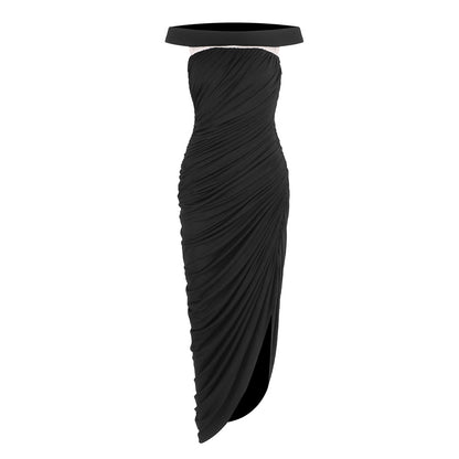 Bardot Draped Mesh Insert Maxi Dress White HV0056