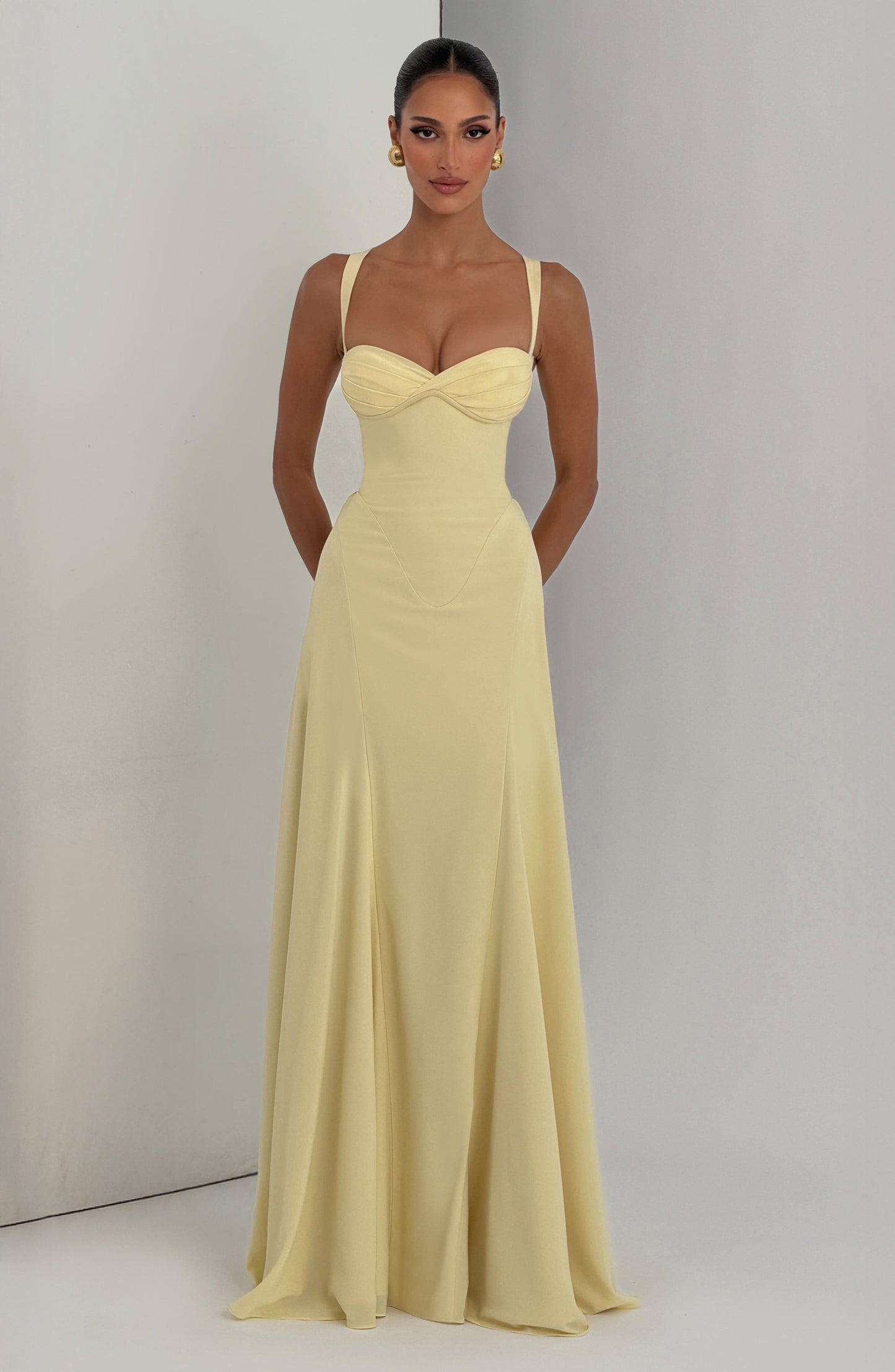 Bustier A Line Corset Maxi Dress HV3188