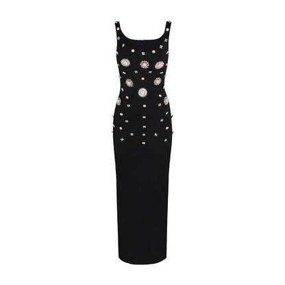 Bejeweled Maxi Dress Black HV1183