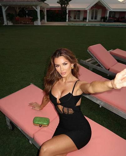 Draped Mesh Insert Dress Black HV3042