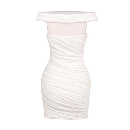 Bardot Draped Dress White HV0094