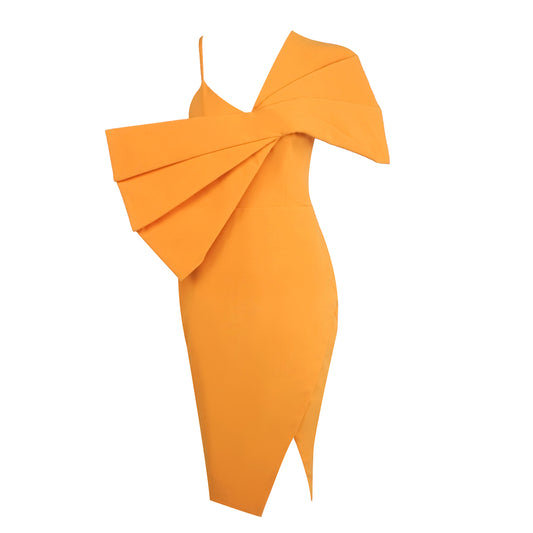 Bow Detail Midi Dress Amber HV0007