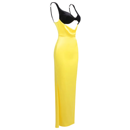Velvet Bustier Maxi Dress  HV1895