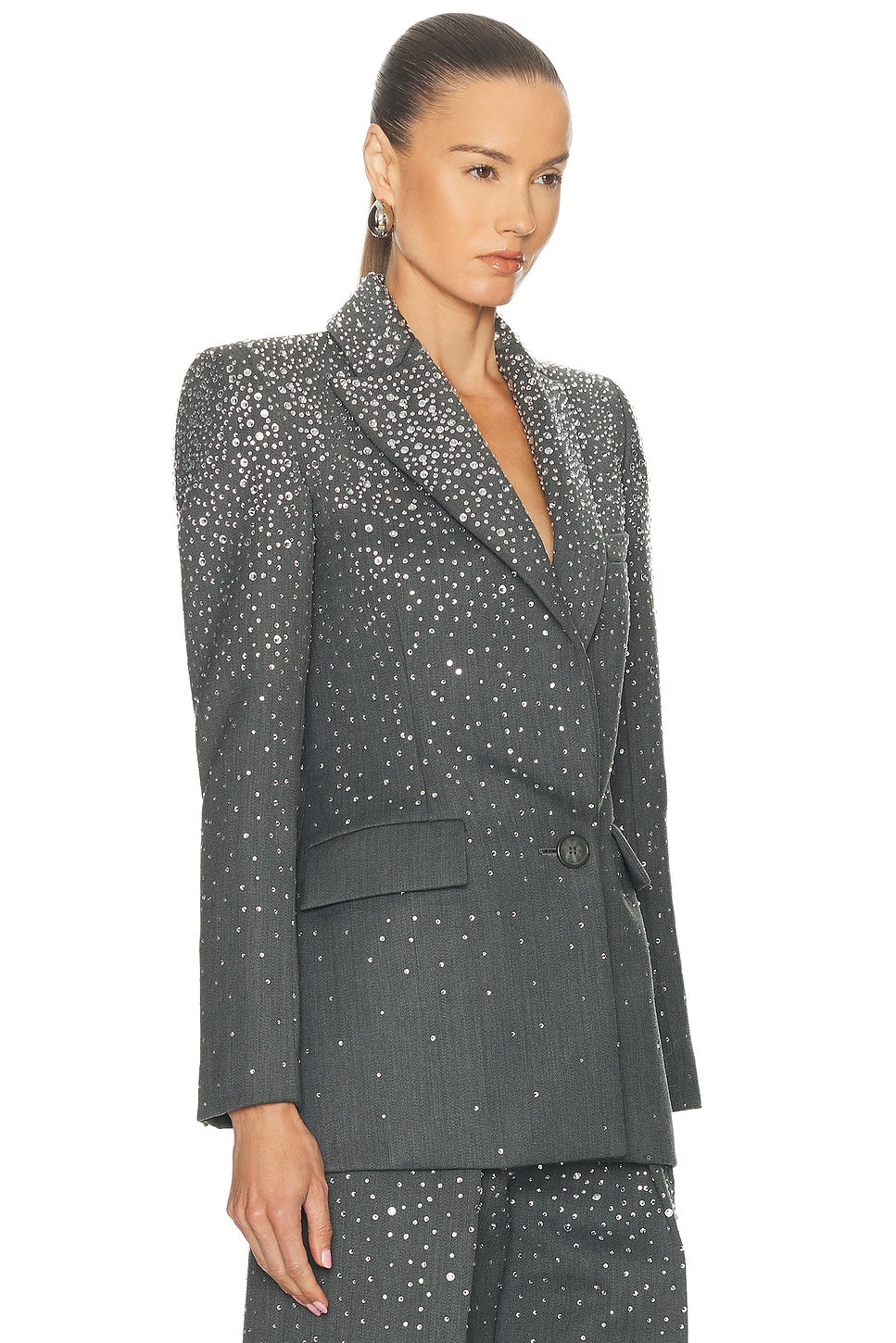 Crystal Embellished Suit Grey HV3064