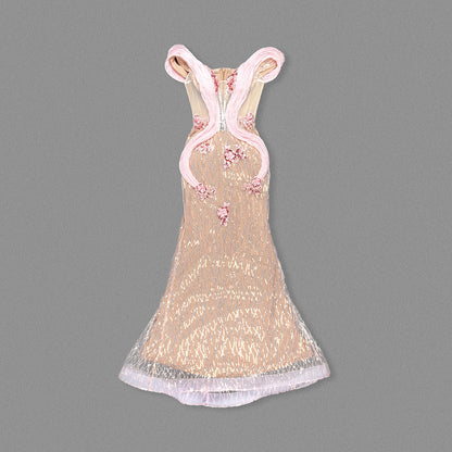 Bardot Floral Sequin Maxi Dress Nude Pink HV2062