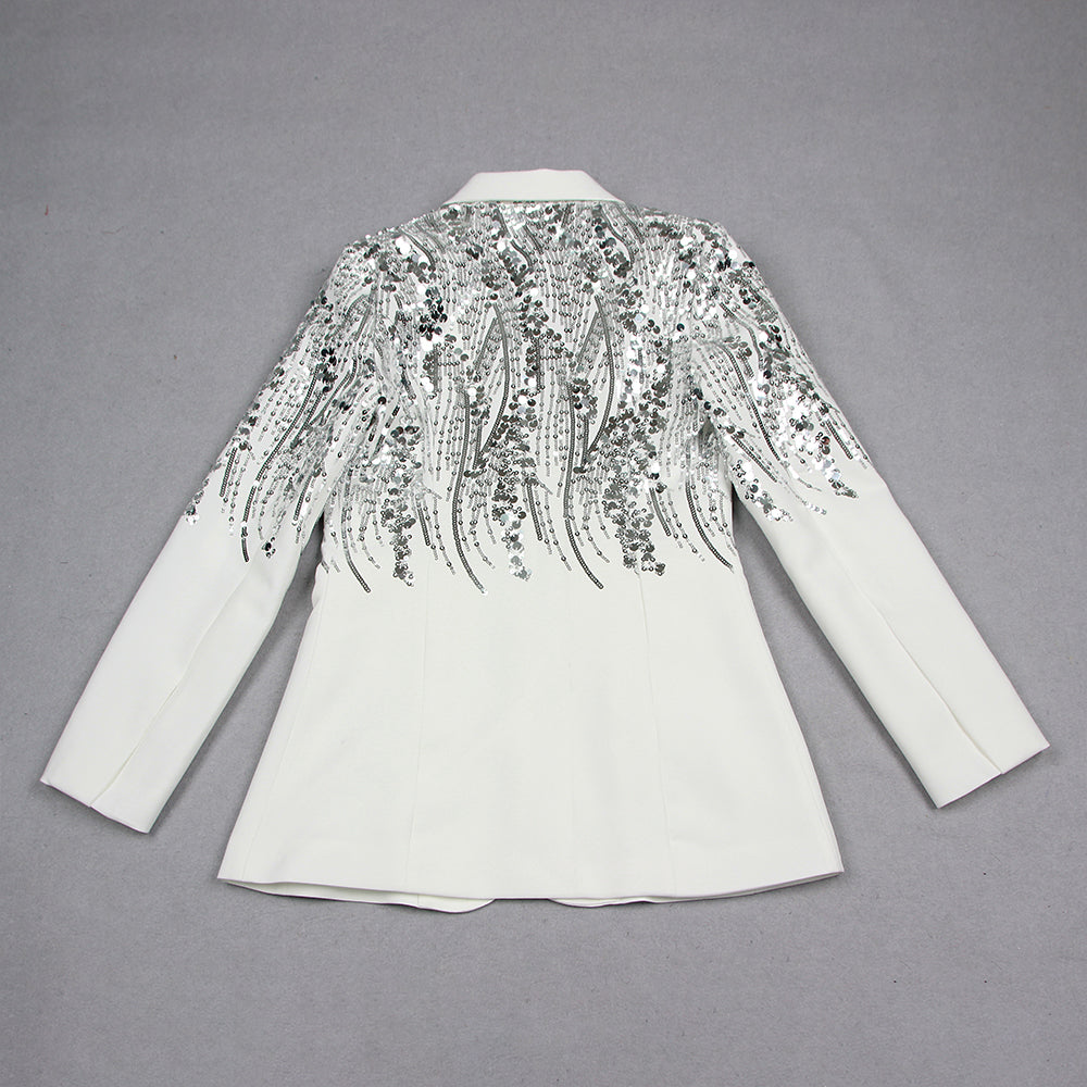 Sequin Suit White HV1088