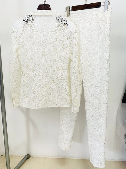 Floral Crochet Suit HV2890