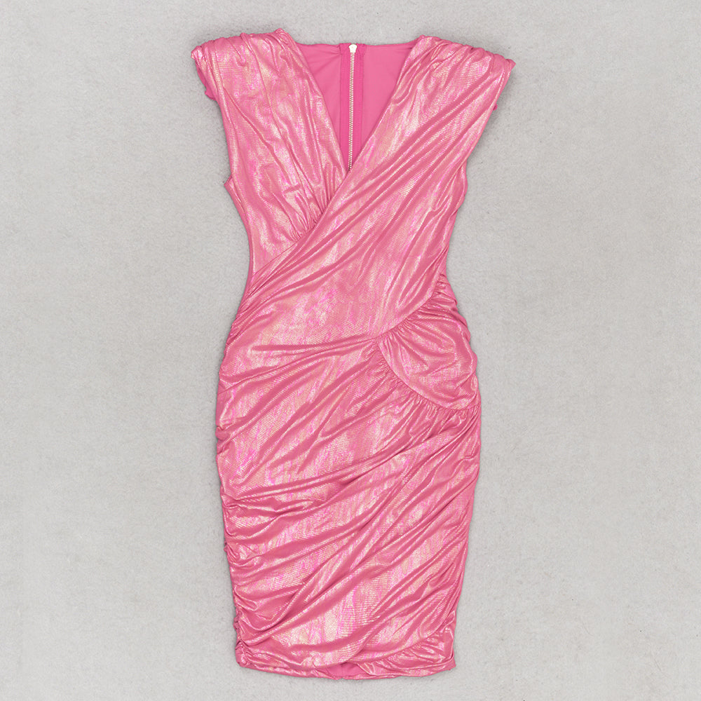 Draped Dress Hot Pink HV9375