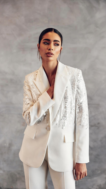 Sequin Suit White HV1088