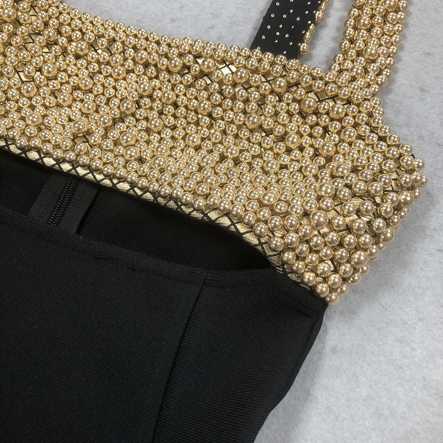 Embellished Maxi Dress Black Gold