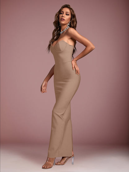 Strapless Bustier Maxi Dress HV3123