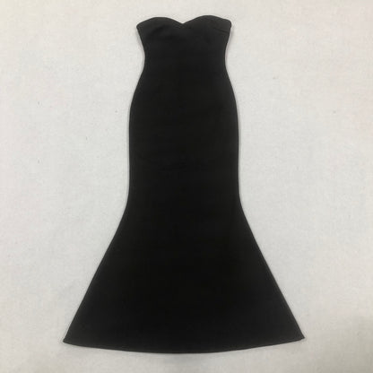 Crystal Overlay Maxi Dress Black