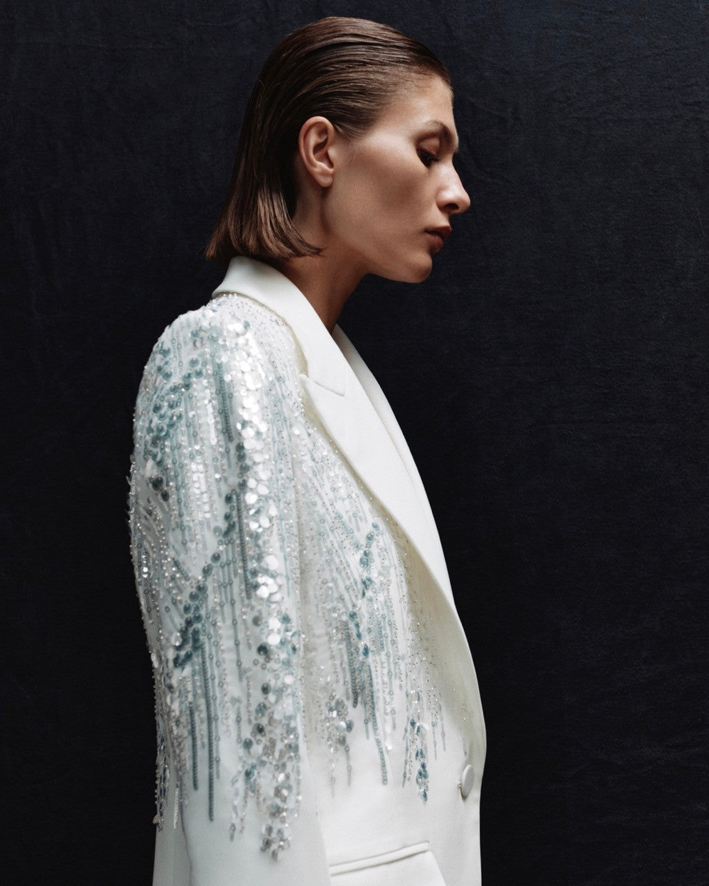 Sequin Suit White HV1088